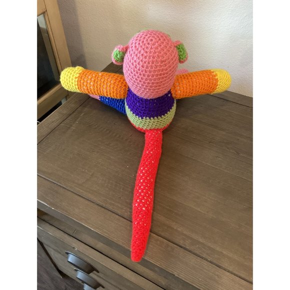 Crochet Rainbow Monkey 10” Inches Tall hobbyist - Picture 3 of 10